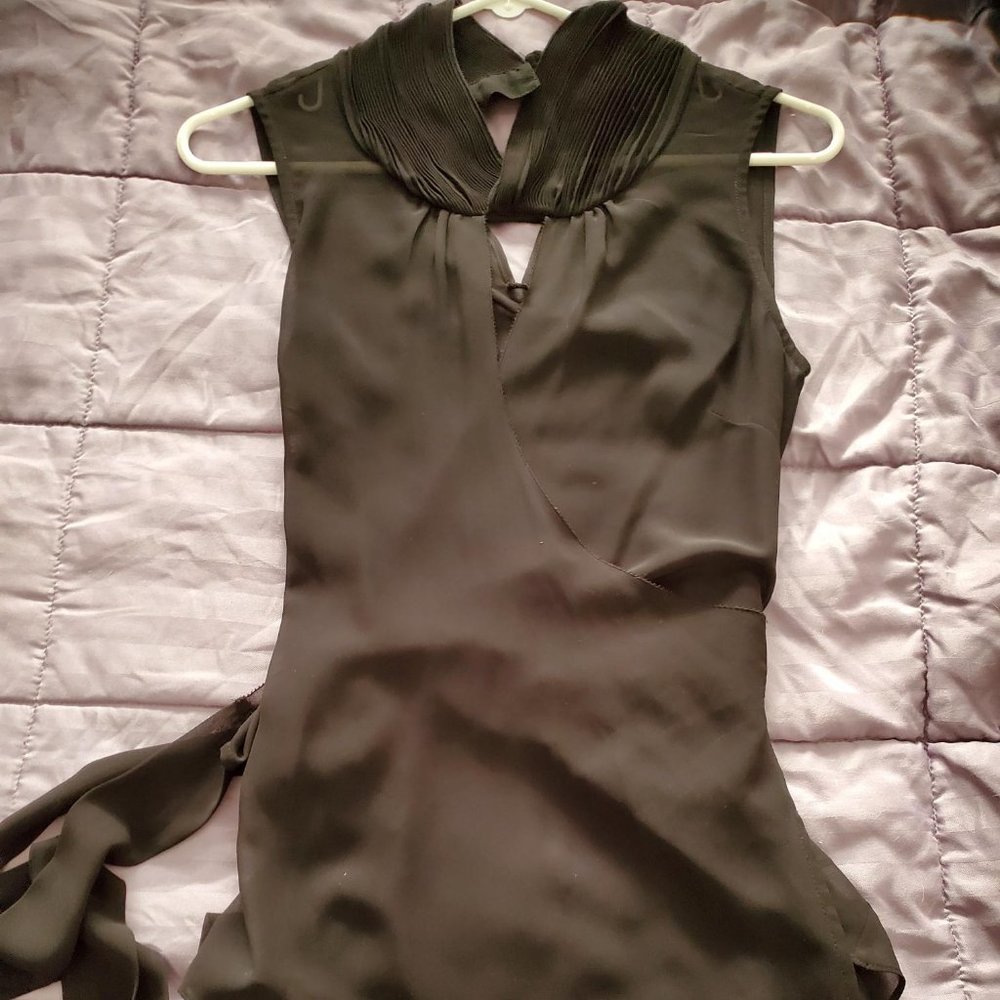 Sheer Black Blouse SZ S